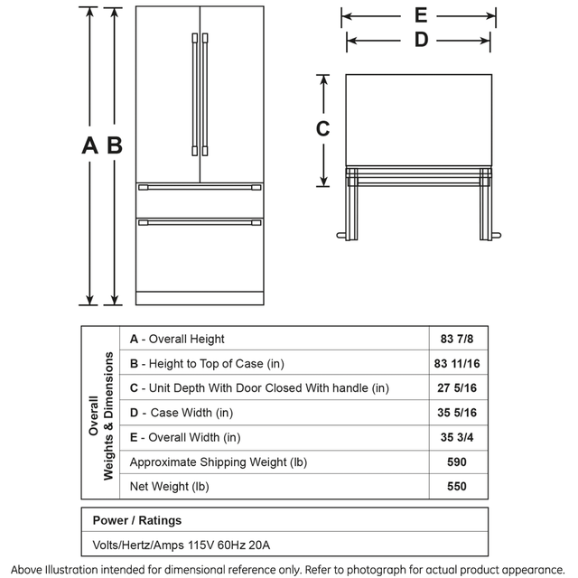 Café 36" Integrated French-Door Refrigerator CIP36NP2VS1