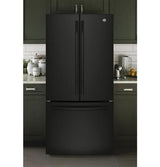 GE ENERGY STAR 18.6 Cu. Ft. Counter-Depth French-Door Refrigerator GWE19JGLBB