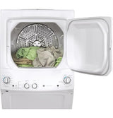 GE Unitized Spacemaker 3.8 DOE cu. ft. Stainless Steel Washer and 5.9 cu. ft. Electric Dryer GUD27ESSMWW