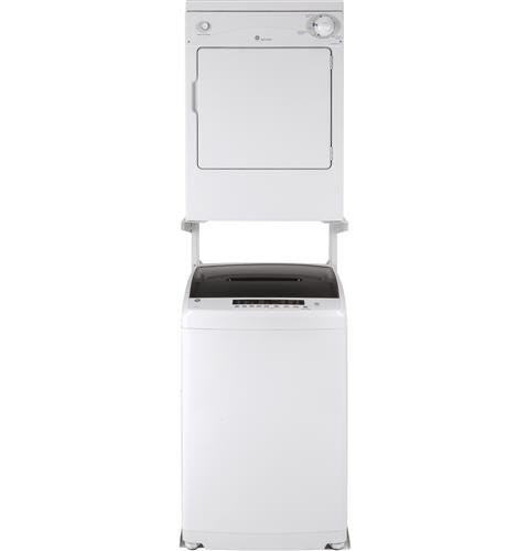 GE Space-Saving 2.8 DOE Cu. Ft. Capacity Stationary Washer with Stainless Steel Basket GNW128SSMWW