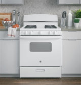 GE 30" Free-Standing Front Control Gas Range JGBS10DEMWW