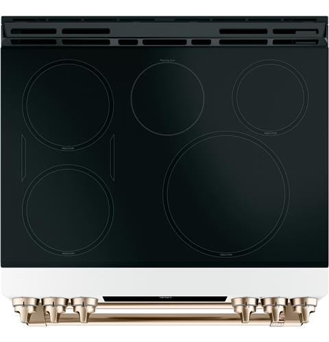 Café 30" Slide-In Front Control Induction and Convection Double Oven Range CHS950P4MW2