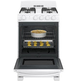 Hotpoint 24" Front-Control Free-Standing Gas Range with Large Window RGAS300DMWW