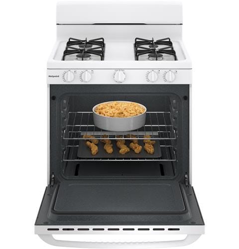 Hotpoint 30" Free-Standing Gas Range RGBS300DMWW