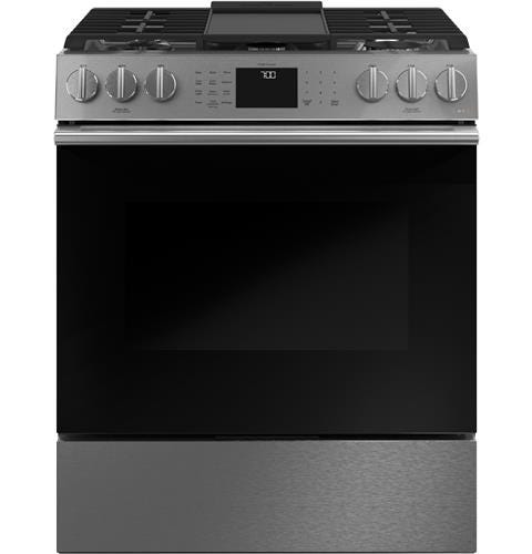 Café 30" Slide-In Front Control Gas Oven with Convection Range with Warming Drawer CGS700M2NS5