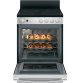 GE® 24" Free-Standing/Slide-in Front Control Range with Steam Clean and Large Window JAS640RMSS