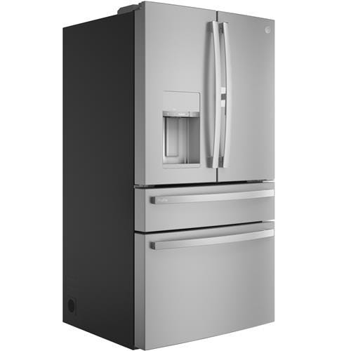 GE Profile 27.9 Cu. Ft. Smart Fingerprint Resistant 4-Door French-Door Refrigerator with Door In Door PVD28BYNFS