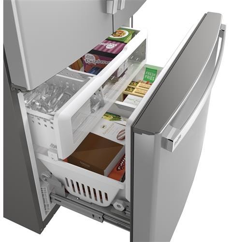 GE Profile Series ENERGY STAR 23.1 Cu. Ft. Counter-Depth French-Door Refrigerator PWE23KYNFS