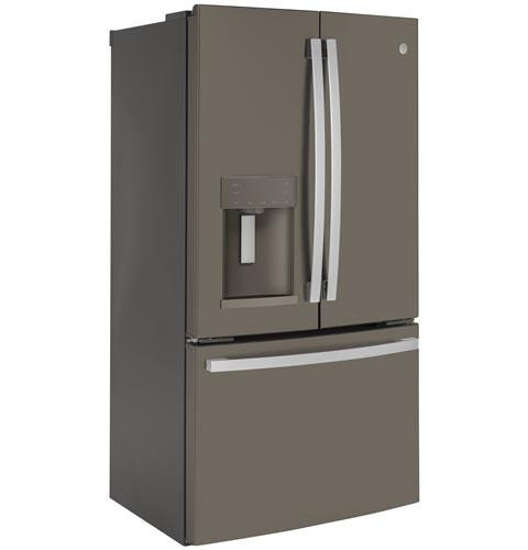 GE ENERGY STAR 22.1 Cu. Ft. Counter-Depth Fingerprint Resistant French-Door Refrigerator GYE22GMNES