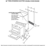 GE Profile 30" Smart Free-Standing Electric Double Oven Convection Range with No Preheat Air Fry PB965BPTS