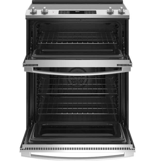 GE 30" Slide-In Electric Convection Double Oven Range JSS86SPSS