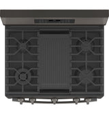 GE Profile™ 30" Free-Standing Gas Double Oven Convection Range with No Preheat Air Fry PGB965BPTS