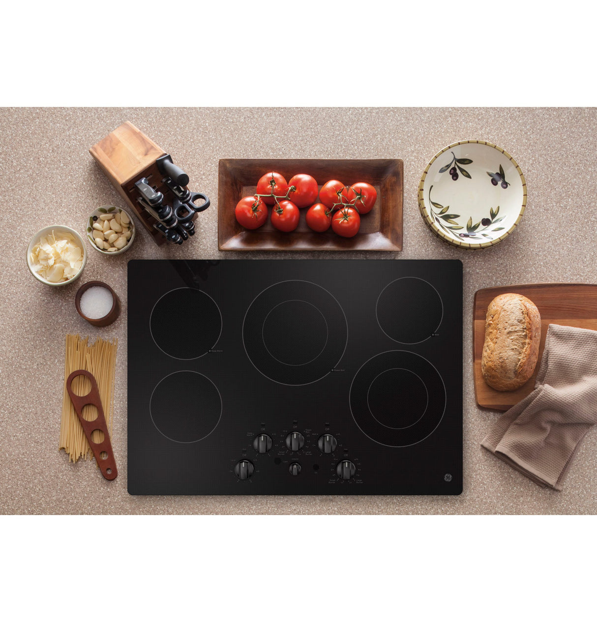 GE 30" Built-In knob Control Electric Cooktop JEP5030DTBB
