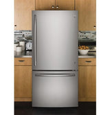 GE Series ENERGY STAR 24.9 Cu. Ft. Bottom-Freezer Drawer Refrigerator GDE25EYKFS