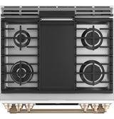 Café 30" Slide-In Front Control Gas Oven with Convection Range with Warming Drawer CGS700P4MW2