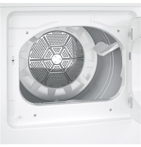 GE 6.2 cu. ft. capacity aluminized alloy drum electric dryer GTX33EASKWW
