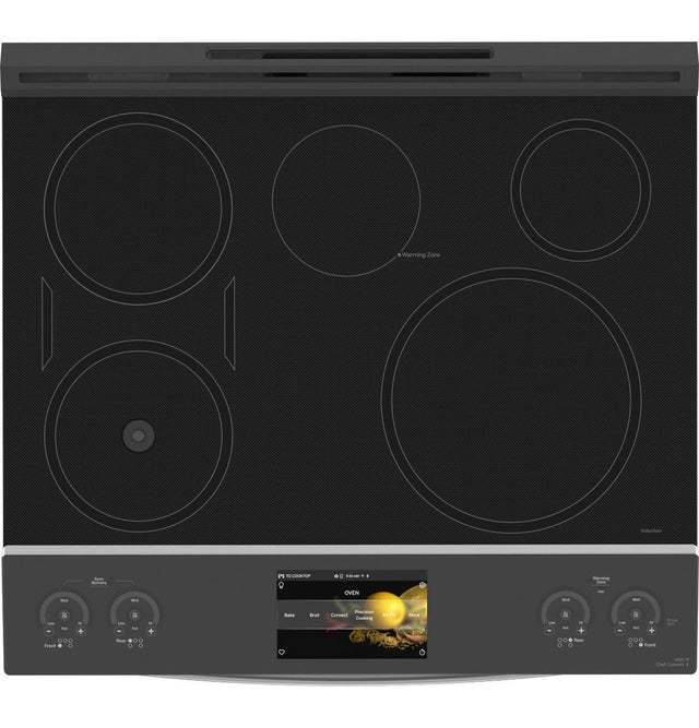 GE Profile 30" Smart Slide-In Front-Control Induction Fingerprint Resistant Range with In Oven Camera PHS93XYPFS