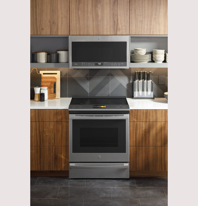 GE Profile 30" Smart Slide-In Front-Control Induction Fingerprint Resistant Range with In Oven Camera PHS93XYPFS