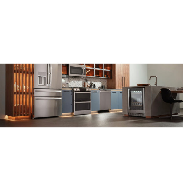 GE Profile 30" Smart Slide-In Front-Control Gas Double Oven Convection Fingerprint Resistant Range PGS960YPFS