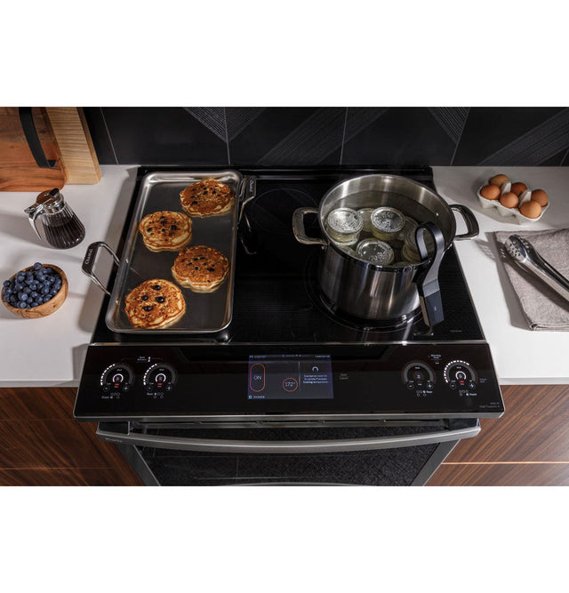 GE Profile 30" Smart Slide-In Front-Control Induction Fingerprint Resistant Range with In Oven Camera PHS93XYPFS