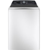 GE Profile 5.4 cu. ft. Capacity Washer with Smarter Wash Technology and FlexDispense PTW700B-White