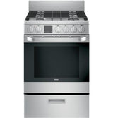 Haier 24" 2.9 Cu. Ft. Gas Free-Standing Range with Convection and Modular Backguard QGAS740RMSS