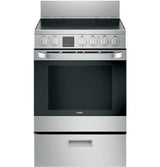 Haier 24" 2.9 Cu. Ft. Electric Free-Standing Range with Convection and Modular Backguard QAS740RMSS