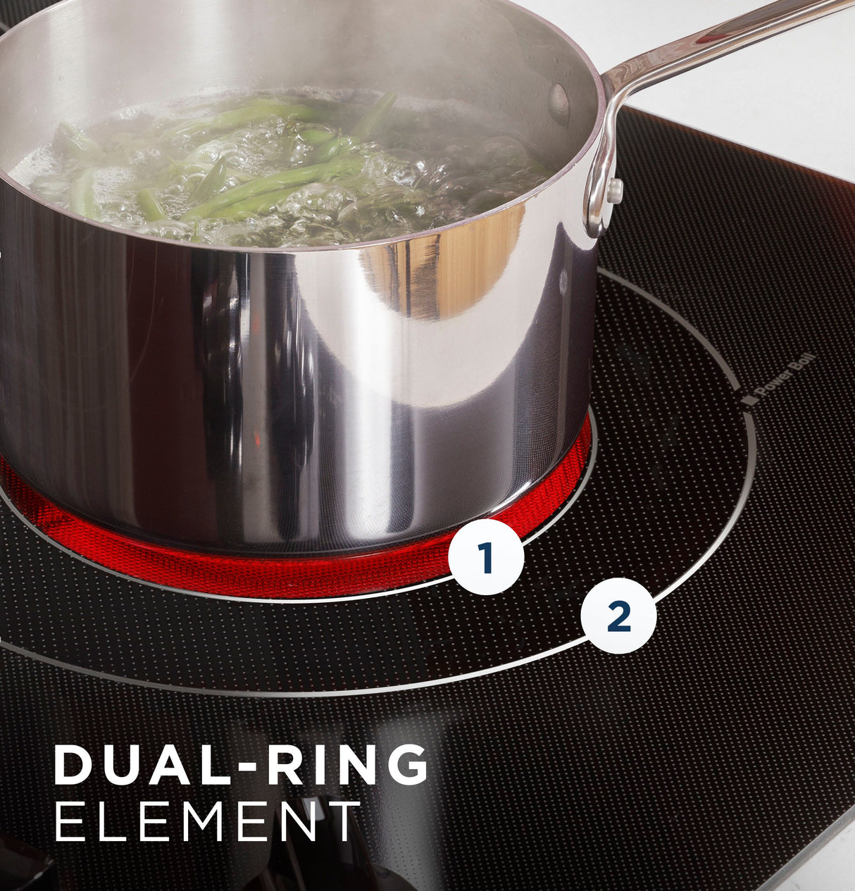 GE 36" Built-In Knob Control Electric Cooktop JEP5036STSS