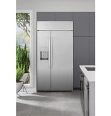 GE Profile Series 48" Smart Built-In Side-by-Side Refrigerator with Dispenser PSB48YSNSS