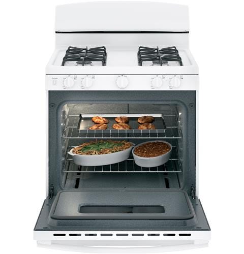 GE 30" Free-Standing Front Control Gas Range JGBS10DEMWW