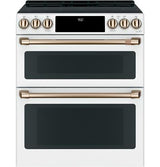 Café 30" Slide-In Front Control Induction and Convection Double Oven Range CHS950P4MW2