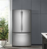 GE Profile Series ENERGY STAR 23.1 Cu. Ft. Counter-Depth French-Door Refrigerator PWE23KYNFS