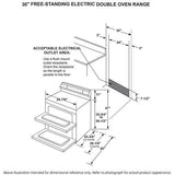 GE 30" Free-Standing Electric Double Oven Convection Range JBS86SPSS