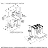 GE 30" Slide-In Front Control Gas Double Oven Range JGSS86SPSS