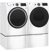 GE Long Vent 7.8 cu. ft. Capacity Smart Electric Dryer with Sanitize Cycle GFV55ESSNWW