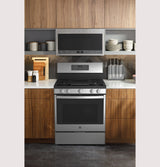 GE Profile 30 Inch Smart Freestanding Gas Range with 5 Burners PGB935YPFS