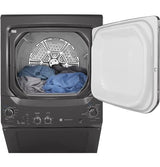 GE Unitized Spacemaker 3.8 DOE cu. ft. Stainless Steel Washer and 5.9 cu. ft. Electric Dryer GUD27ESPMDG