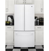 GE ENERGY STAR 18.6 Cu. Ft. Counter-Depth French-Door Refrigerator GWE19JGLWW