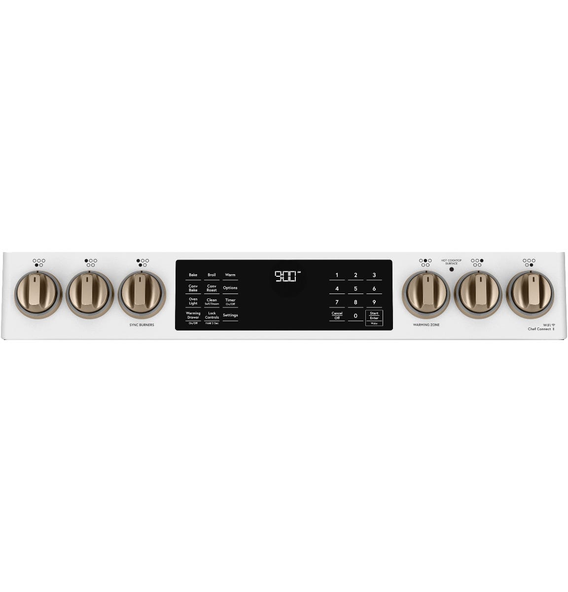 Café™ 30" Smart Slide-In, Front-Control, Induction and Convection Range with Warming Drawer CHS900P4MW2