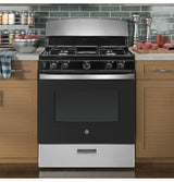 GE 30" FREE-STANDING GAS RANGE JGBS30RETSS