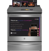 GE Profile 30" Smart Slide-In Front-Control Induction Fingerprint Resistant Range with In Oven Camera PHS93XYPFS