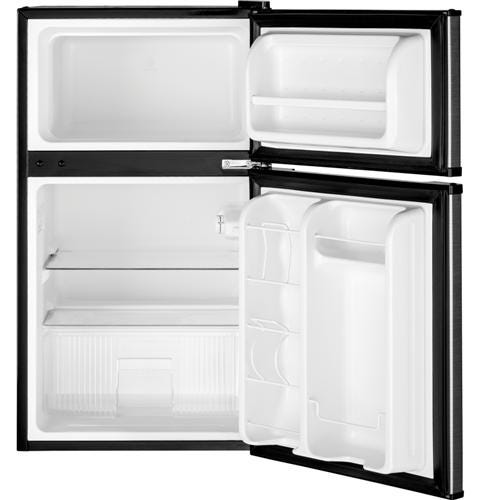 GE® Double-Door Compact Refrigerator GDE03GLKLB