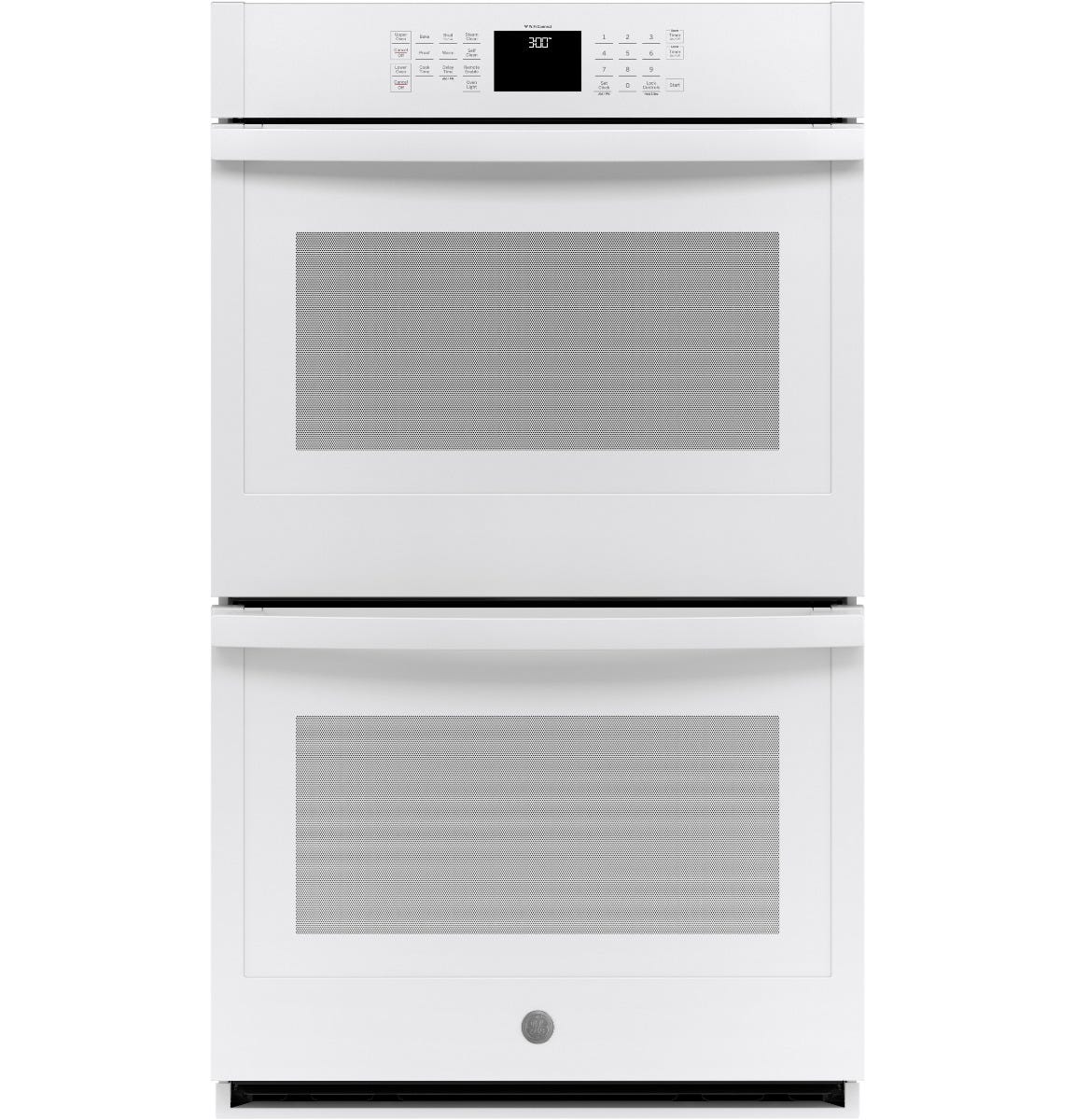 GE® 30" Smart Built-In Self-Clean Double Wall Oven with Never-Scrub Racks JTD3000DNWW