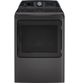 GE Profile 7.4 cu. ft. Capacity Smart aluminized alloy drum Electric Dryer with Sanitize Cycle and Sensor Dry PTD70EBPTDG-Diamond Gray