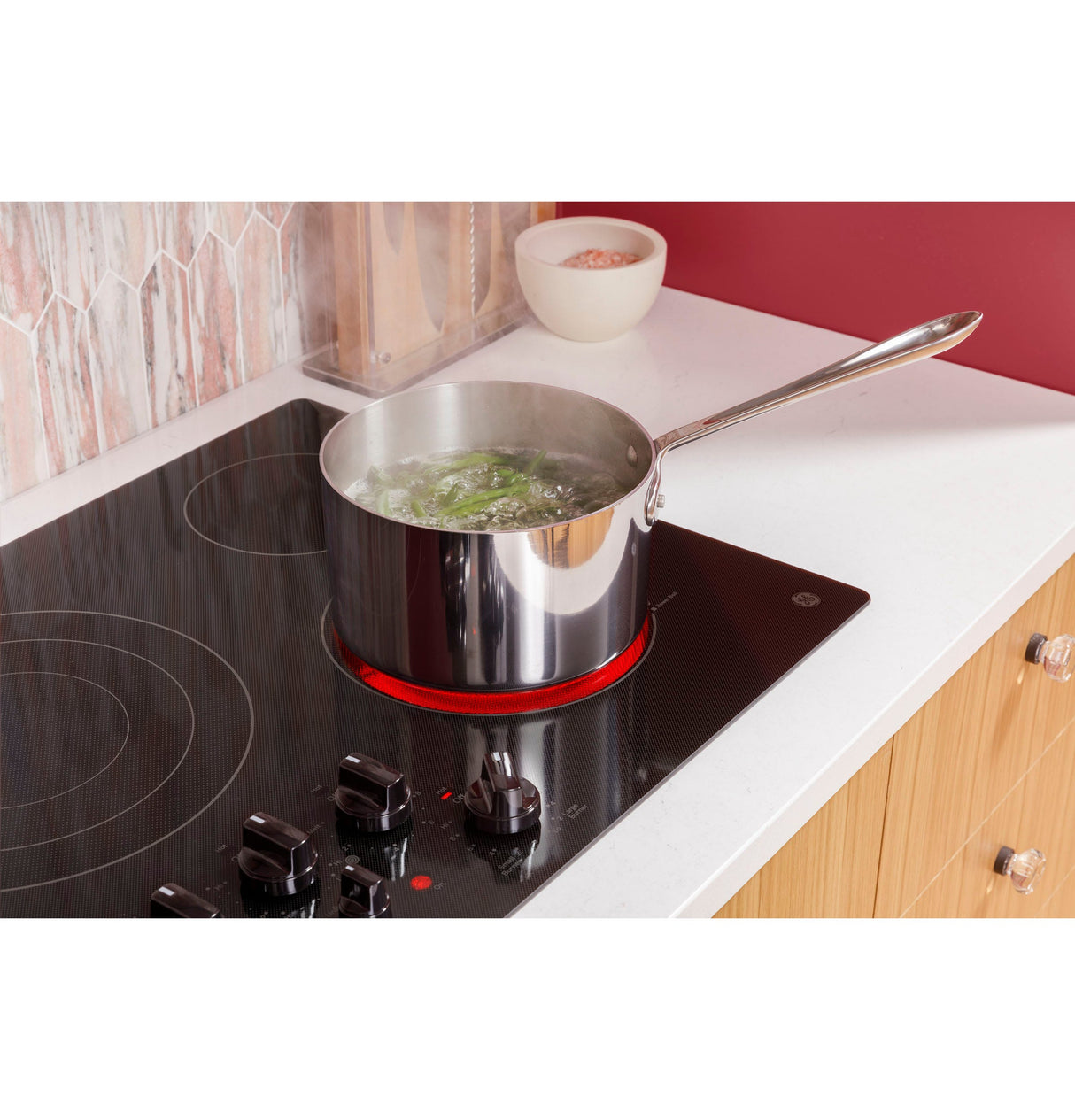 GE 36" Built-In Knob Control Electric Cooktop JEP5036STSS