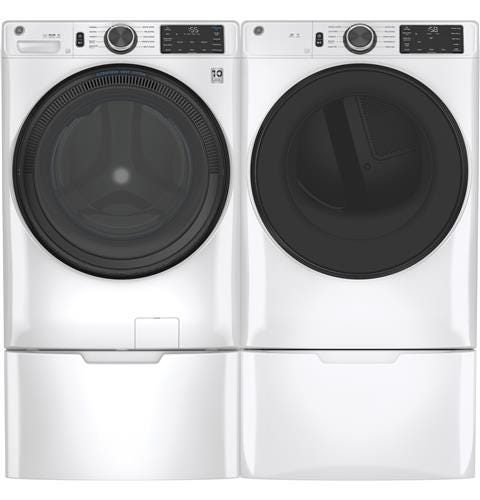 GE 7.8 cu. ft. Capacity Smart Front Load Electric Dryer with Sanitize Cycle GFD55ESSNWW