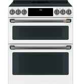 Café 30" Slide-In Front Control Induction and Convection Double Oven Range CHS950P4MW2