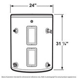 GE® 26 Gallon Side Port Lowboy Electric Water Heater GE30L08BSM