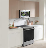 Cafe 30" Smart Slide-In, Front-Control, Induction and Convection Range with In-Oven Camera in Platinum Glass CHS90XM2NS5