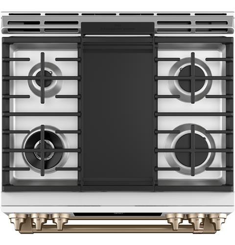 Café 30" Slide-In Front Control Dual-Fuel Double Oven with Convection Range C2S950P4MW2